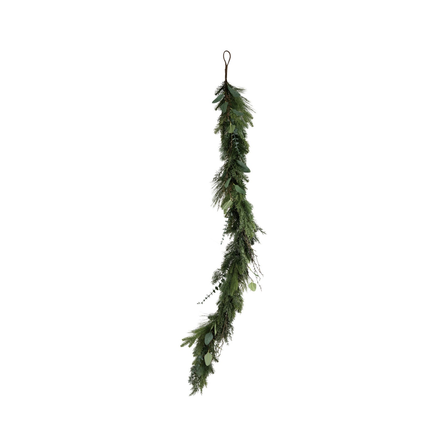 Faux Pine, Eucalyptus & Laurel Garland with Twigs