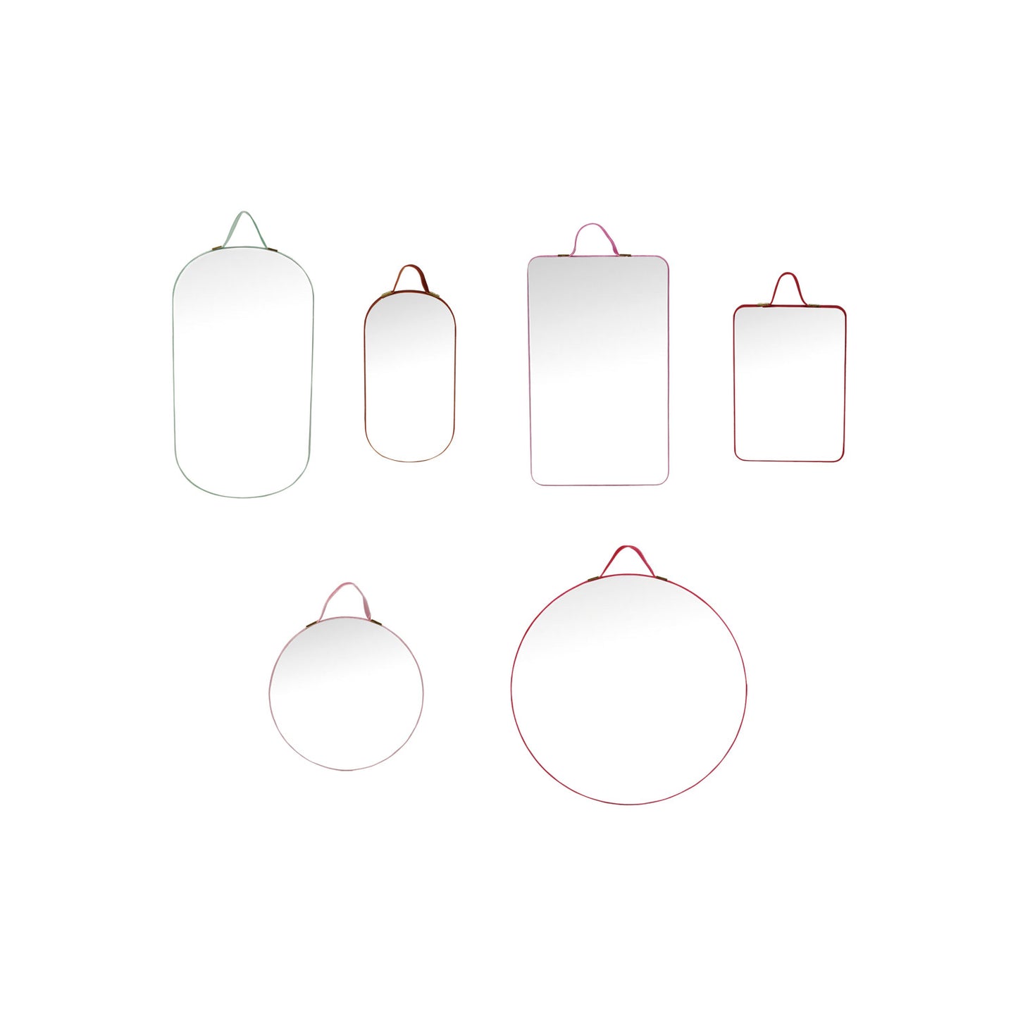 Velvet Framed Wall Mirrors with Hangers.