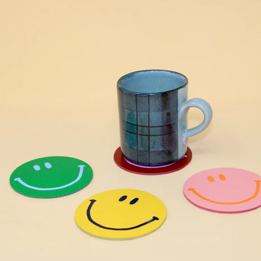 Happy Face Coasters Set
