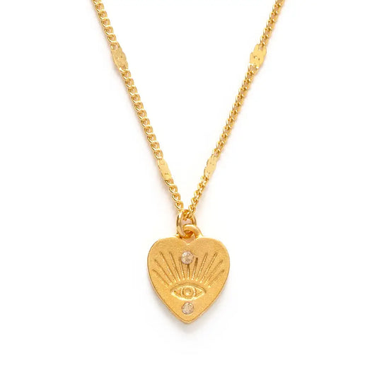 Heart With Eye Necklace