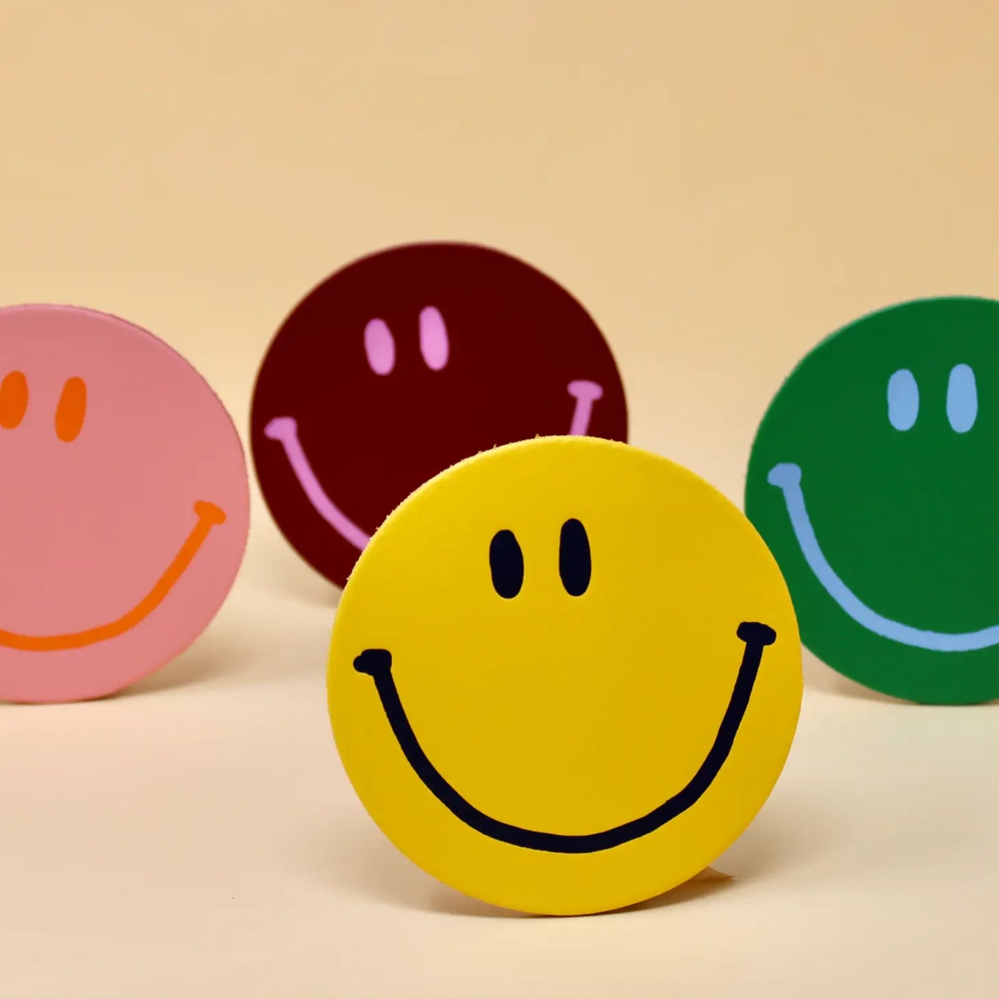 Happy Face Coasters Set