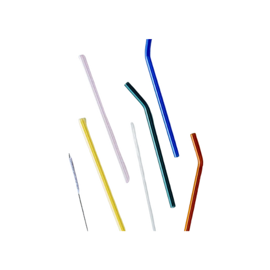 Colored Reusable Glass Straws