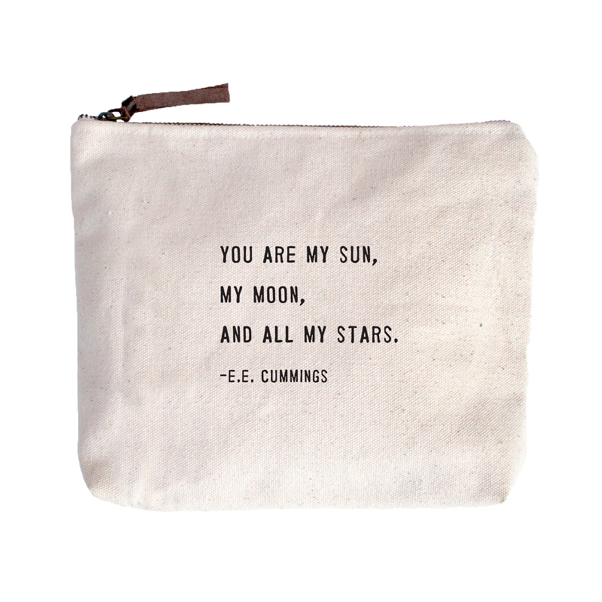 Canvas Quote Pouch - Gold Leaf