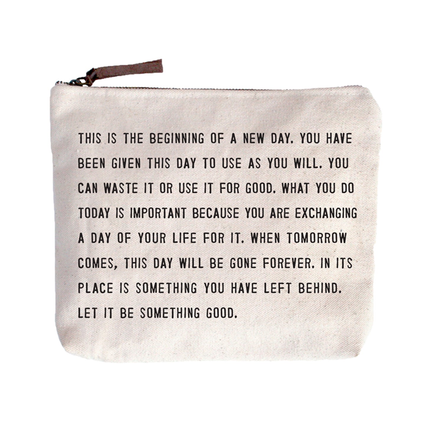 Canvas Quote Pouch - Gold Leaf