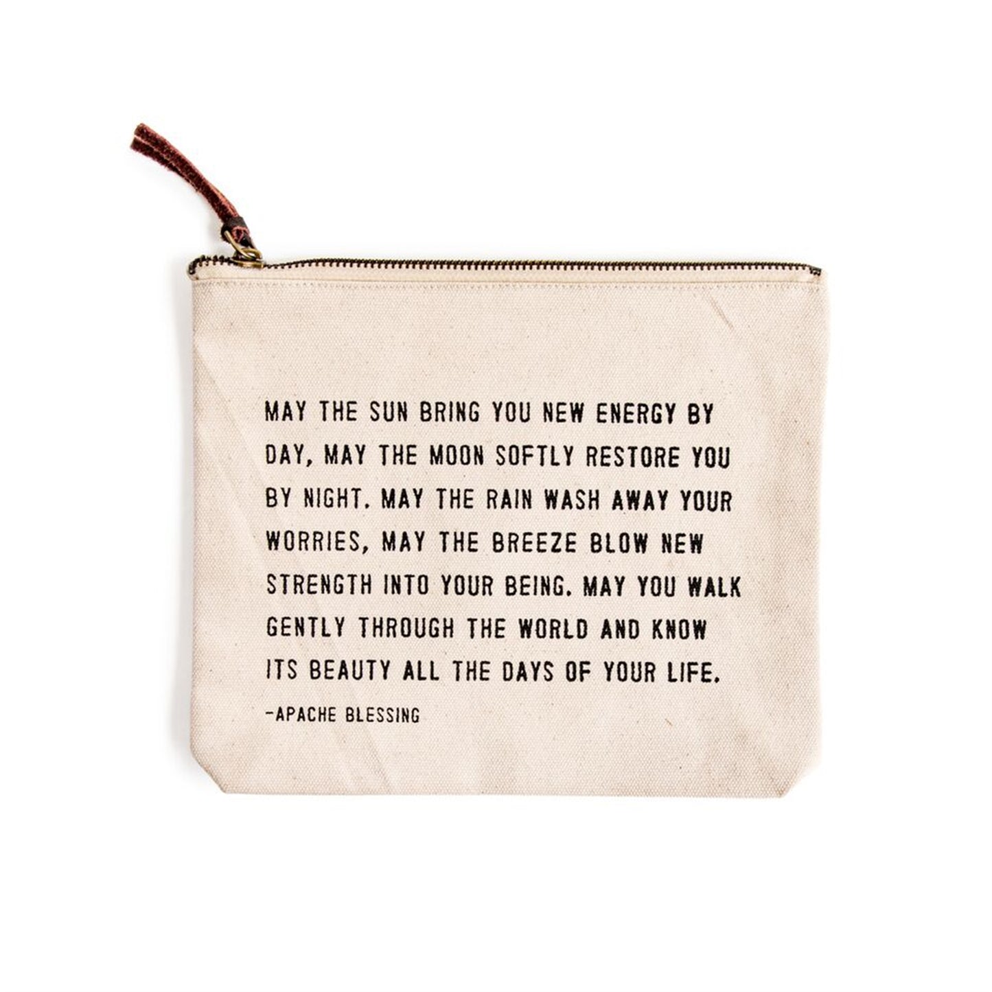 Canvas Quote Pouch - Gold Leaf