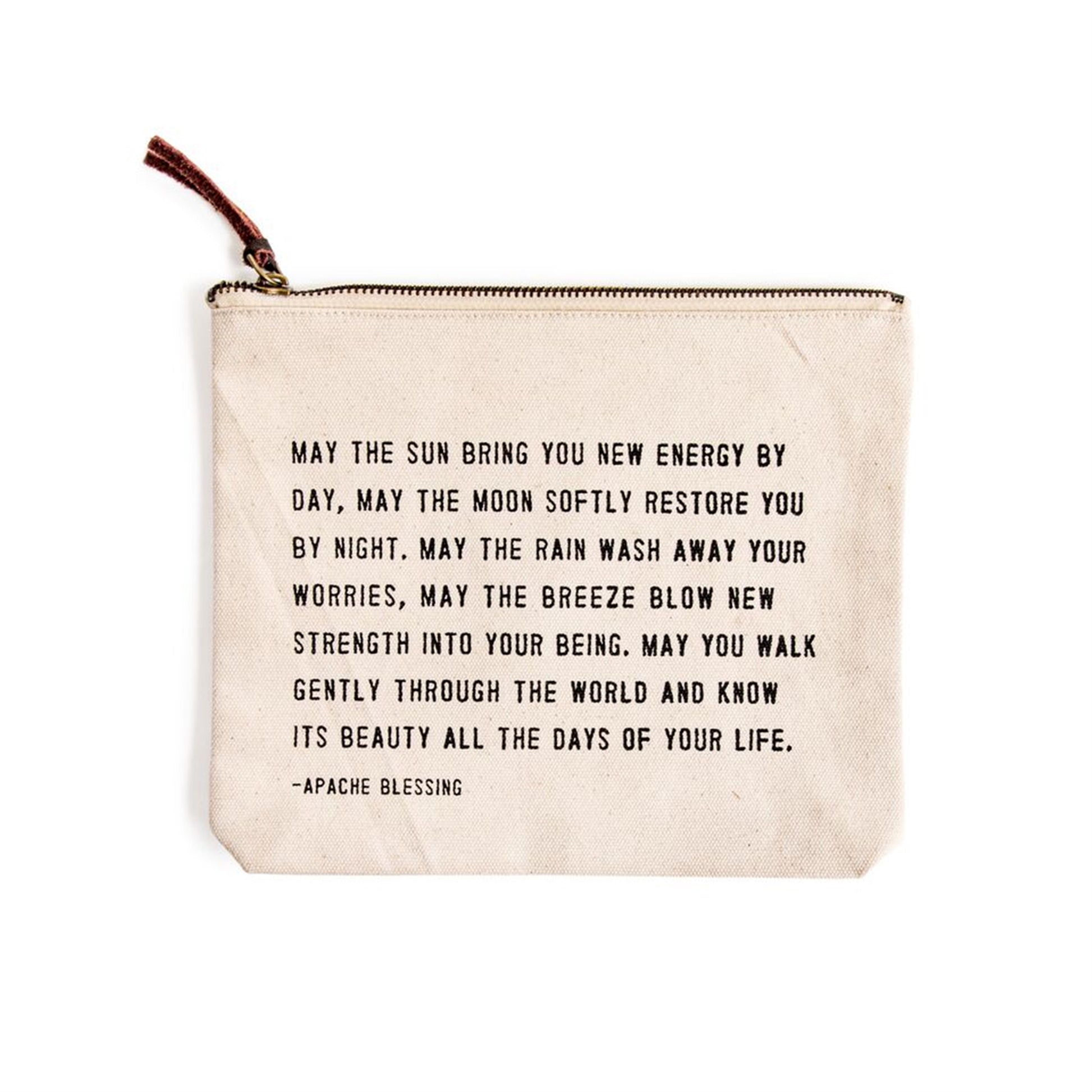 Canvas Quote Pouch - Gold Leaf
