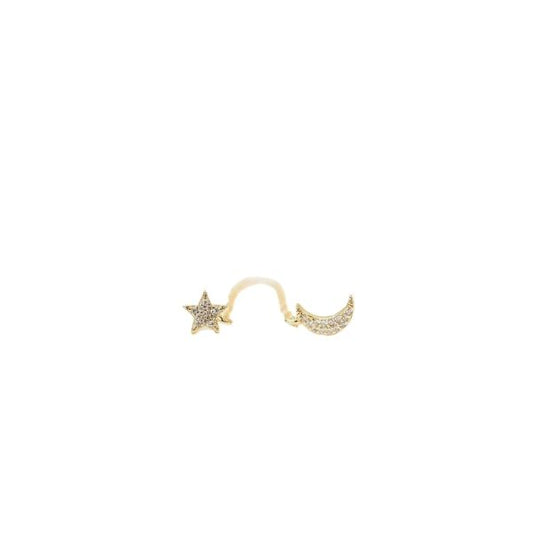 Celestial Star & Moon Double Stud