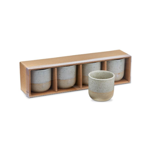 Beige Kyoto Porcelain Cup Set