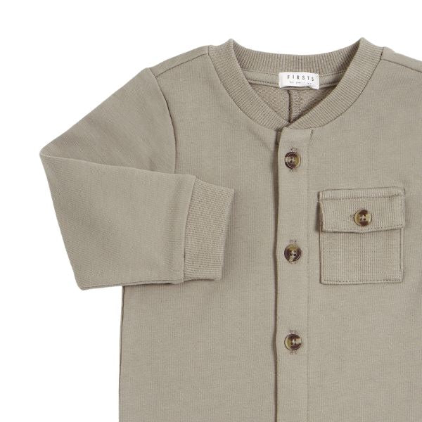 Forest Sage Terry Playsuit