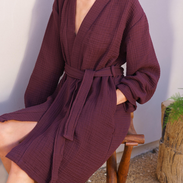 Alaia Robe in Wine