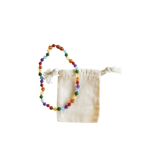Kids Raw Honey Amber + Gemstone Necklaces