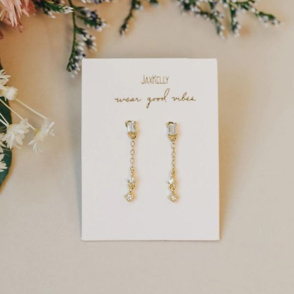 Baguette Drop Earrings