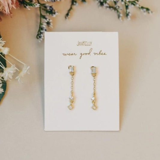 Baguette Drop Earrings