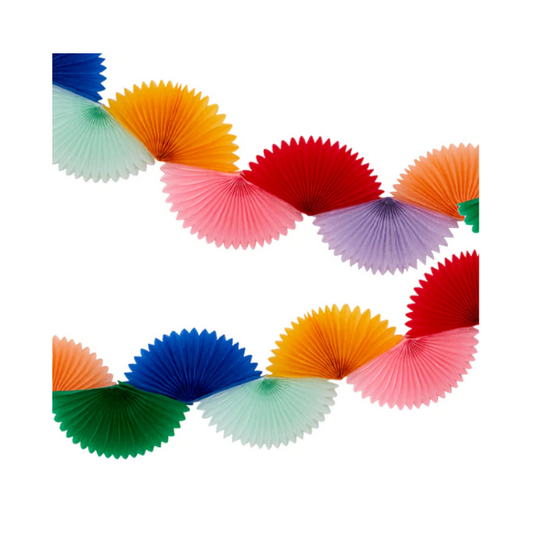 Rainbow Honeycomb Fan Garland