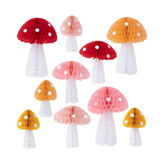 Honeycomb Mushroom Decorations