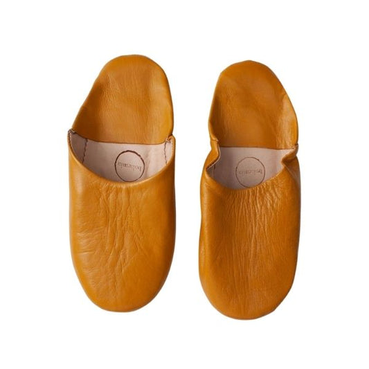 Moroccan Babouche Slippers- Ochre