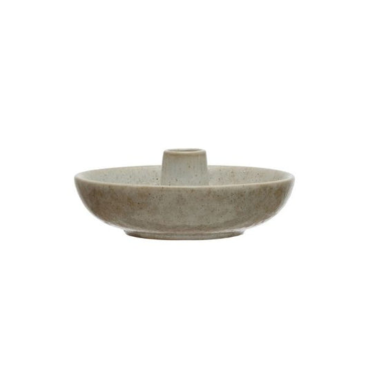 Stoneware Dish with Toothpick Holder