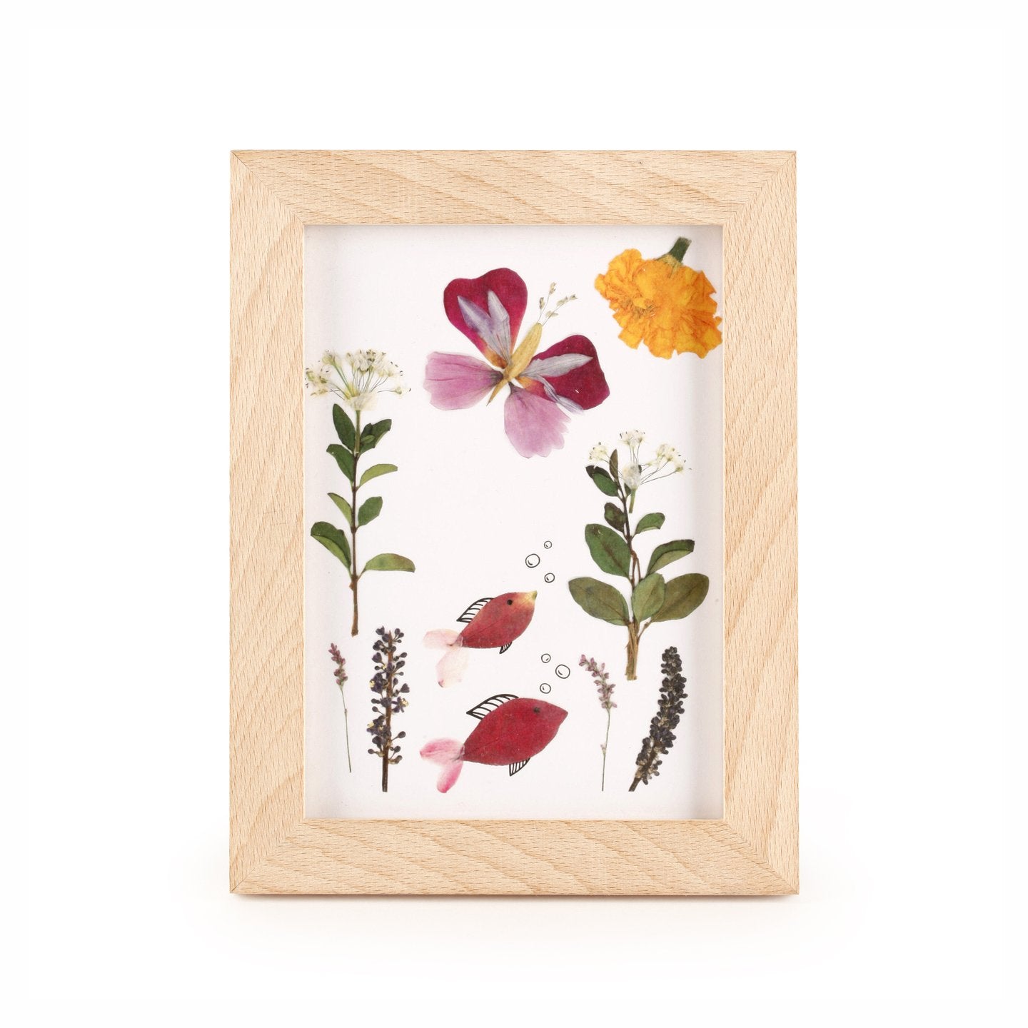 Huckleberry Flower Press Frame - Gold Leaf