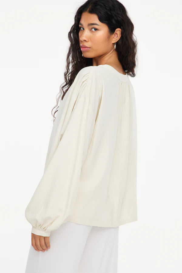 Natural Raw Silk Henley