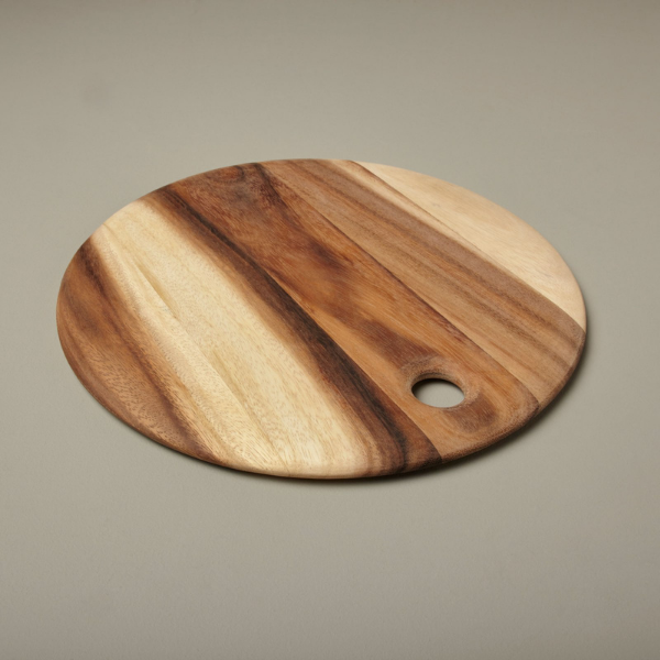 Acacia Round Board with Tapered Edge