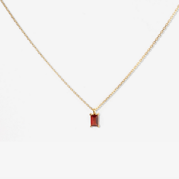 Tiny Baguette Gold Necklace
