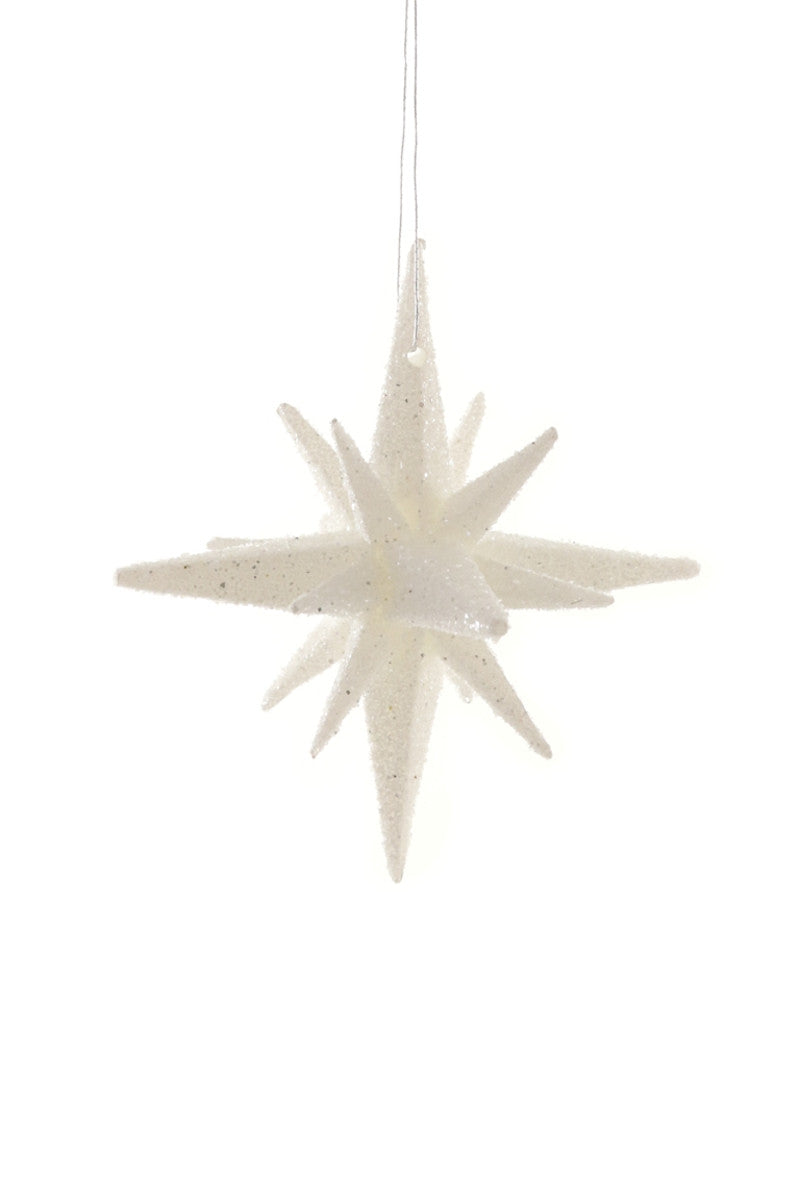 White Vintage Starburst Ornament