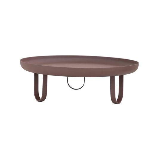 Textured Metal Footed Pedestal