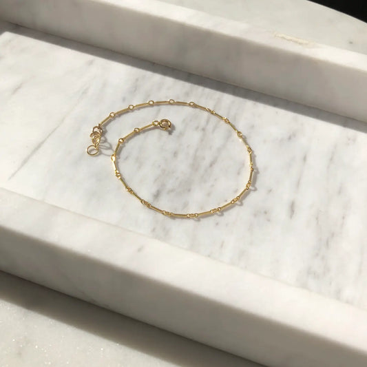 Dot + Dash Anklet