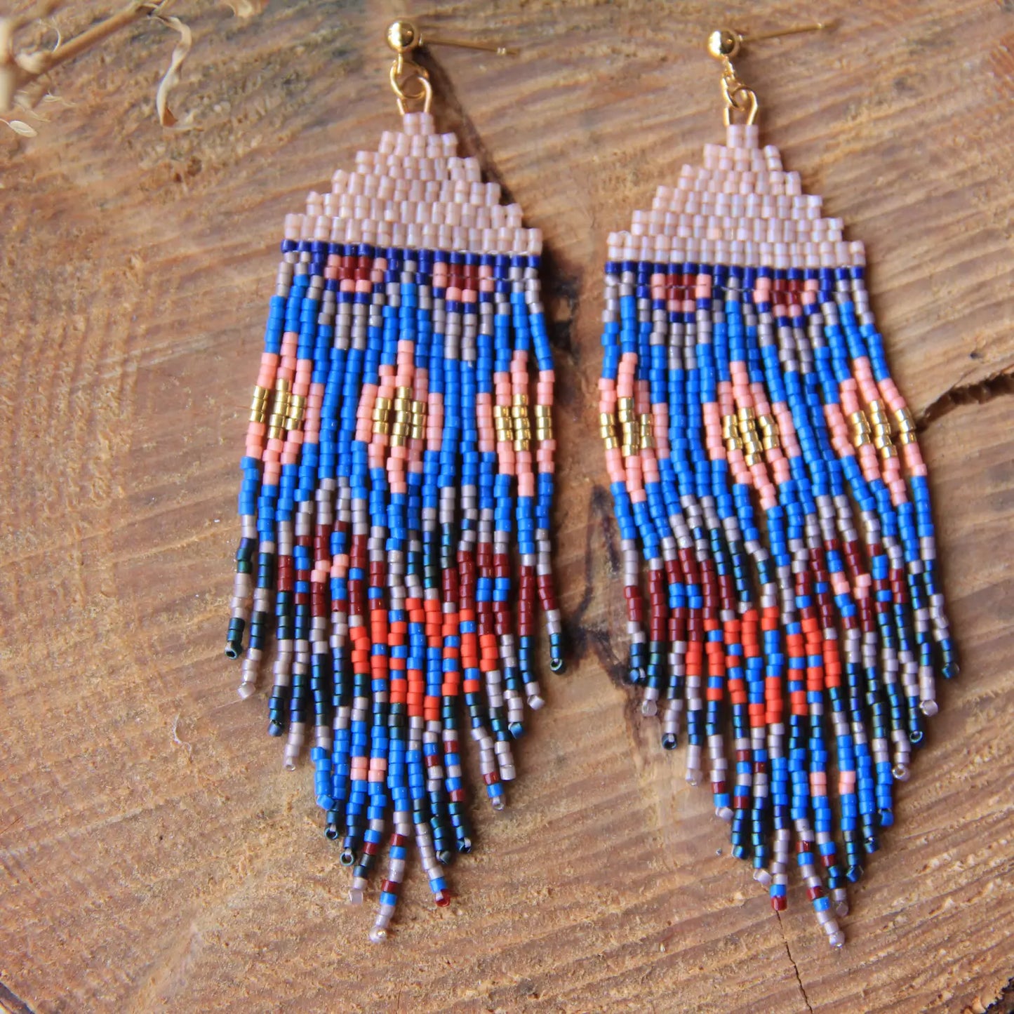 Handwoven Huipil Fringe Earrings